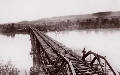 Rivière Tennessee à Bridgeport, vers 1864