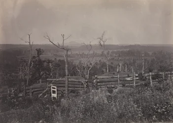 Vue de la montagne Kenesaw, Géorgie, années 1860