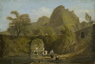 Rocher et pont de Dynas