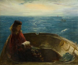 Fille dans un bateau