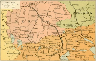 Carte du front de Salonique, 1919