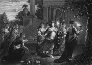 Donne-nous de ton huile, car nos lampes sont éteintes, vers 1840