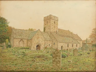 La double église de Saint Illtyd à Llantwit Major, Glamorganshire