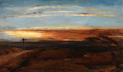 Paysage au coucher du soleil
