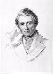 Portrait de John Ruskin (1819-1900) gravé par Francis Holl (1815-84)