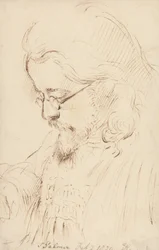 Portrait de Samuel Palmer, tête et épaules