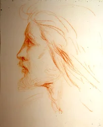 Étude de portrait de Samuel Palmer, c.1828-29