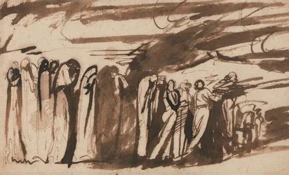 Une procession des damnés : étude pour « L