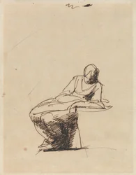 Une femme assise