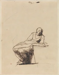 Une femme assise