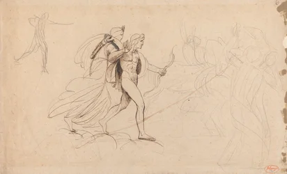 Apollon, Diane et le Cavalier dans *La mort des enfants de Niobé*