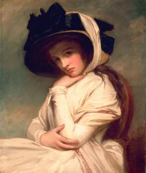 Emma Hart, plus tard Lady Hamilton, avec un chapeau de paille, c.1782-94