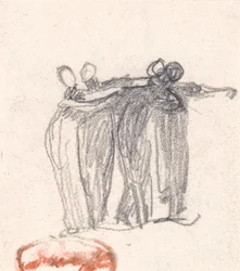Quatre femmes enlacées