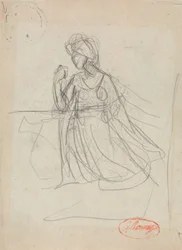 Femme à genoux
