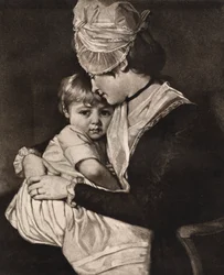 Mme Carwardine et enfant, vers 1775, 1912