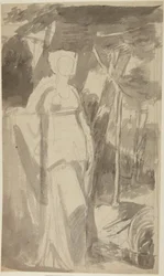 Étude de portrait de Mlle Francis Woodley