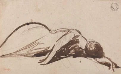 Femme prostrée