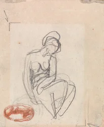 Femme nue assise