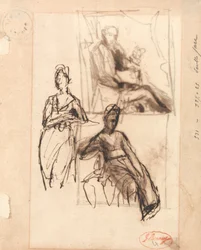 Homme assis et femme assise