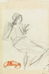 Jeune paysanne assise