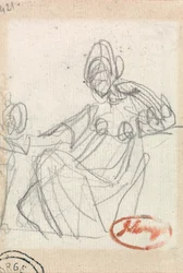 Femme assise et enfant