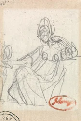Femme et enfant assis