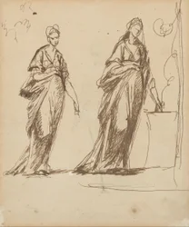 Deux figures féminines