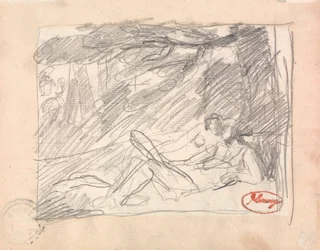 Deux amoureux dans un paysage