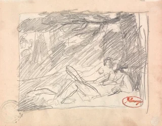 Deux amoureux dans un paysage