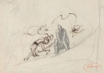 Deux personnages assis