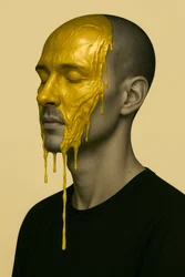 Golden Static, 2025 (acrylique sur toile)