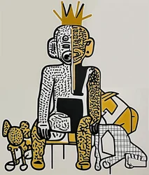 Héritier de deux mondes, 2024 (acrylique sur toile)