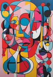 Vivid Reflections, 2024 (acrylique sur toile)