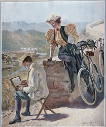 Aquarelle et cyclisme
