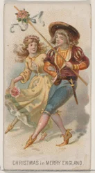 Noël en Joyeuse Angleterre, de la série Holidays N80 pour les cigarettes Duke, 1890
