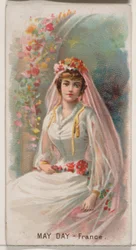 Fête du Travail, France, de la série Holidays N80 pour les cigarettes Duke, 1890