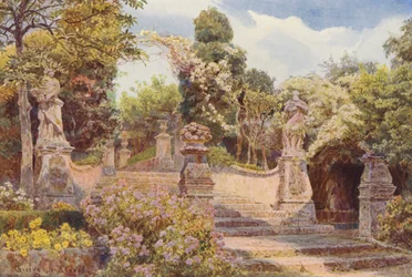 Jardins italiens : Un escalier, Villa Arson