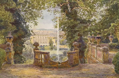 Jardins italiens : Terrasse supérieure, Villa Corsini