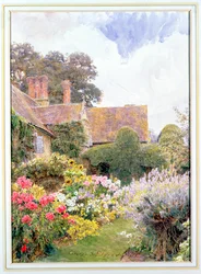 Les jardins de la maison du manoir, Cleeve Prior, Worcestershire