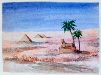 Sphinx et pyramides, Gizeh I, 1820-1876