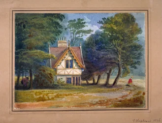 Vue du pavillon dans Hyde Park, Londres