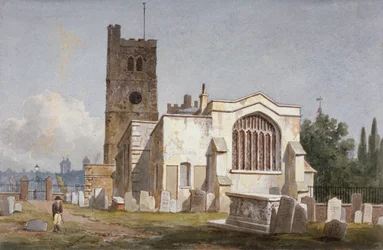 Église de Sainte-Marie à Lambeth, Londres, vers 1810