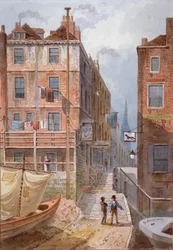 Hungerford Stairs, Westminster, Londres, vers 1815