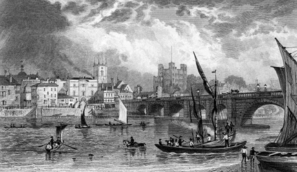 Pont de Rochester, gravé par H. Adlard, c.1830