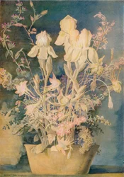 Peinture de fleurs par George Sheringham, vers 1910-1920, 1936