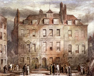 Sheriffs Court, Red Lion Square, Holborn, Londres, vers 1828