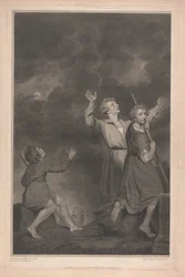 Fenêtre ouest de la chapelle, New College Oxford, Adoration des bergers, de la scène de la Nativité