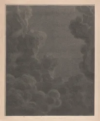 Fenêtre ouest de la chapelle, New College Oxford, Nuages, Partie de la scène de la Nativité