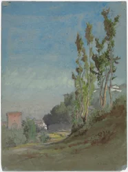 Albano, Italie, vers 1872 (aquarelle et gouache sur graphite)