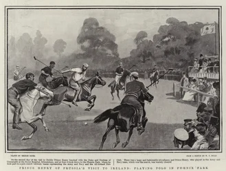 Visite du prince Henri de Prusse en Irlande, jouant au polo dans le Phoenix Park